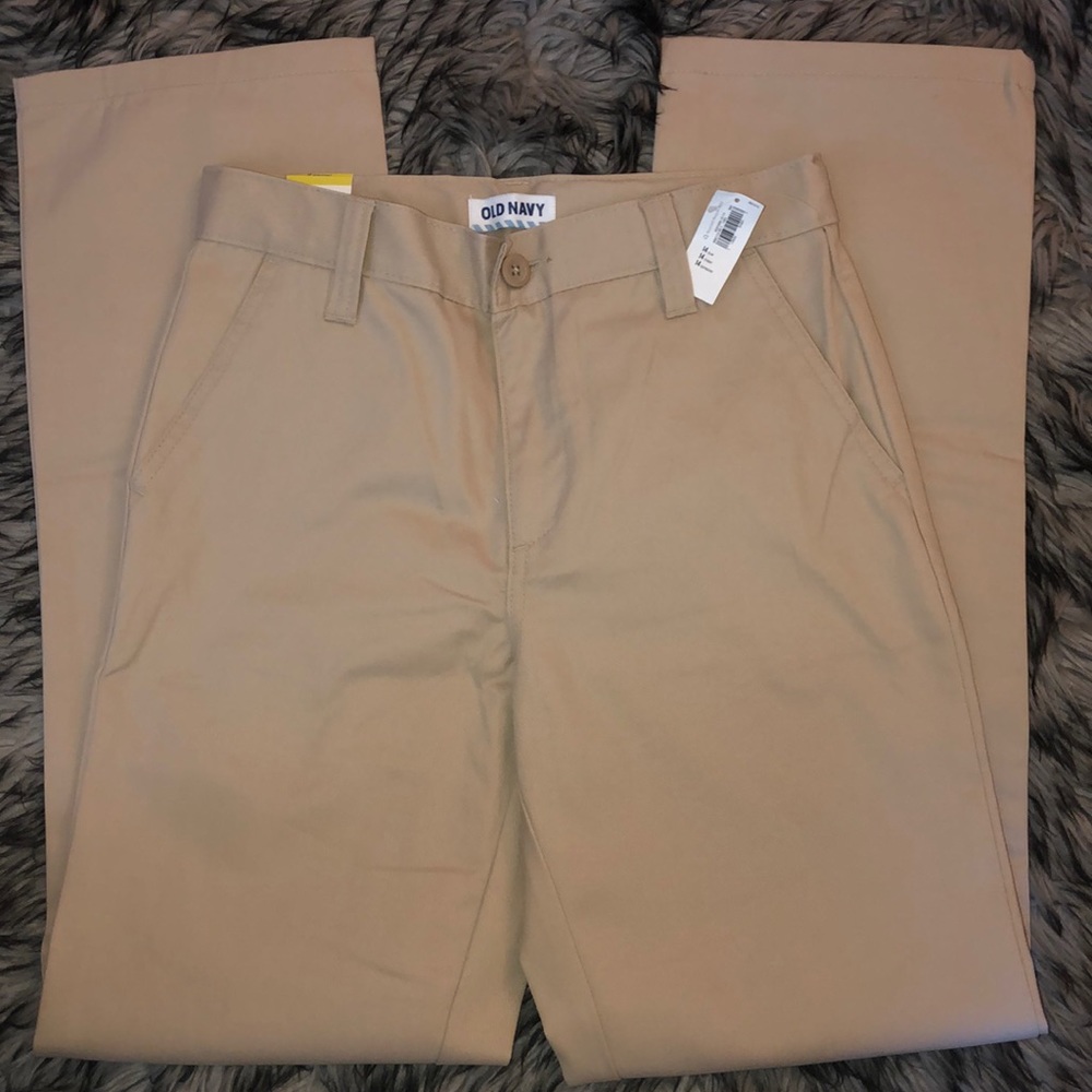 NWT Boys old navy tan uniform pant size 14